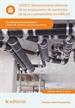 Portada del libro Mantenimiento eficiente de las instalaciones de suministro de agua y saneamiento en edificios. ENAC0108 - Eficiencia energética de edificios