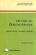 Portada del libro Historia del Derecho Español