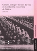 Portada del libro Género, trabajo y niveles de vida en la conserva de Galicia, 1870-1970