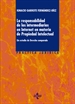 Portada del libro La responsabilidad de los intermediarios en Internet en materia de Propiedad Intelectual