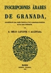 Portada del libro Inscripciones árabes de Granada