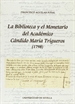Portada del libro La Biblioteca y el monetario del académico Cándido María Trigueros (1798)