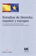 Portada del libro Estudios de Derecho español y europeo