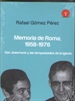 Portada del libro Memoria de Roma, 1958-1976