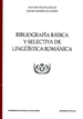Portada del libro Bibliografía básica y selectiva de lingüística románica