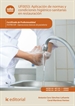 Portada del libro Aplicación de normas y condiciones higiénico-sanitarias en restauración. HOTR0109 - Operaciones básicas de pastelería