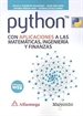 Portada del libro Python con aplicaciones a las matemáticas, ingeniería y finanzas