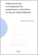 Portada del libro Análisis de errores en la adquisición de preposiciones y pronombres en ruso por hispanohablantes