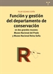 Portada del libro Función y gestión del departamento de conservación en dos grandes Museos: Museo Nacional del Prado y Museo Nacional Reina Sofía