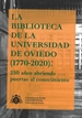 Portada del libro La Biblioteca de la Universidad de Oviedo (1770-2020): 250 años abriendo puertas al conocimiento