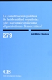 Portada del libro La construcción política de la identidad española: ¿del nacionalcatolicismo al patriotismo democrático?