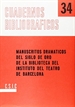 Portada del libro Manuscritos dramáticos del Siglo de Oro de la Biblioteca del Instituto del Teatro de Barcelona