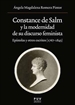 Portada del libro Constance de Salm y la modernidad de su discurso feminista