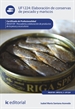 Portada del libro Elaboración de conservas de pescado y mariscos. inaj0109 - pescadería y elaboración de productos de la pesca y acuicultura