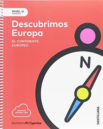Portada del libro Nivel III Pri Descubriendo Europa. El Continente Europeo 5 Primaria