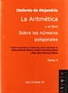 Portada del libro La Aritmética y el libro Sobre los números poligonales. Tomo I