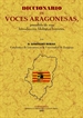 Portada del libro Diccionario de voces aragonesas