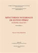 Portada del libro Minutarios notariales de Estevo Pérez (Ourense, siglo XIV)