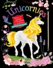 Portada del libro Unicornios. Dibujos para raspar y colorear