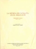 Portada del libro La música en Cataluña en el siglo XVIII