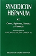 Portada del libro Synodicon Hispanum. XII: Osma, Sigüenza, Tortosa y Valencia