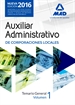 Portada del libro Auxiliares Administrativos de Corporaciones Locales. Temario General Volumen 1