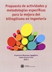 Portada del libro Propuesta de actividades y metodologías especificas para la mejora del bilingüismo en ingeniería