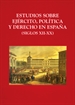 Portada del libro Estudios sobre Ejército, Política y Derecho en España