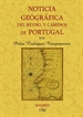 Portada del libro Portugal. Noticia geográfica del Reyno y caminos