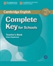 Portada del libro Complete Key for Schools for Spanish Speakers Teacher's Book