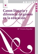Portada del libro Canon literario y diferencia de género en la educación