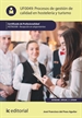 Portada del libro Procesos de gestión de calidad en hostelería y turismo. HOTA0308 - Recepción en alojamientos