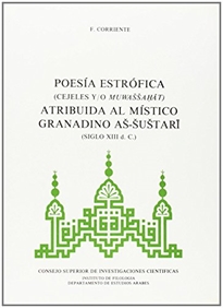 Portada del libro Poesía estrófica (cejeles, y/o muwassahat) atribuida al místico granadino As-Sustari (siglo XVIII d