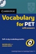 Portada del libro Cambridge Vocabulary for PET with Answers and Audio CD