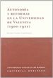 Portada del libro Autonomía y reformas en la Universidad de Valencia (1900-1922)