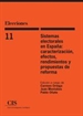 Portada del libro Sistemas electorales en España: caracterización, efectos, rendimientos y propuestas de reforma