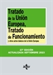 Portada del libro Tratado de la Unión Europea, Tratado de Funcionamiento