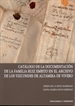 Portada del libro CATÁLOGO DE LA DOCUMENTACIÓN DE LA FAMILIA RUIZ EMBITO EN EL ARCHIVO DE LOS VIZCONDES DE ALTAMIRA DE VIVERO (Contiene CD)