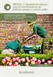 Portada del libro Operaciones básicas para el mantenimiento de jardines, parques y zonas verdes. AGAO0108 - Actividades auxiliares en viveros, jardines y centros de jardinería