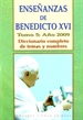 Portada del libro Enseñanzas de Benedicto XVI. Tomo 5: Año 2009
