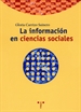Portada del libro La información en ciencias sociales