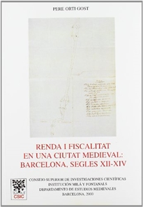Portada del libro Renda i fiscalitat en una ciutat medieval: Barcelona segles XII-XIV