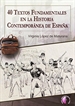 Portada del libro 40 textos fundamentales en la Historia Contemporánea de España