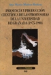 Portada del libro Presencia y producción científica de las profesoras de la Universidad de Granada (1975-1990)
