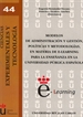 Portada del libro Modelos de administración y gestión, políticas y metodologías, en materia de e-learning para la enseñanza en la universidad pública española