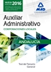 Portada del libro Auxiliares Administrativos de Corporaciones Locales de Andalucía. Test