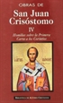 Portada del libro Obras de San Juan Crisóstomo. IV: Homilías sobre la Primera Carta a los Corintios