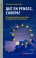 Portada del libro Què en penses, Europa?